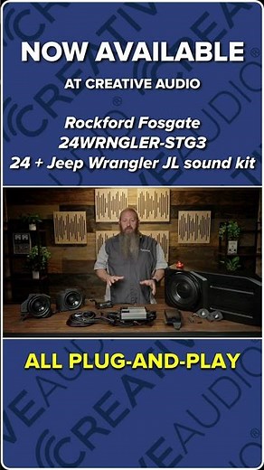 Rockford Fosgate 24WRNGLER-STG3 All-In-One Jeep Audio Kit is Now Available! | New at Creative Audio