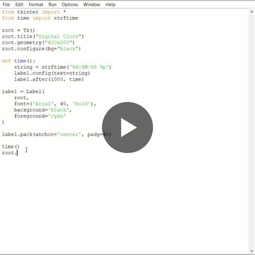 #python #pythonprogramming #tkinter #digitalclock #gui #internpe #internship #coding #programming | Balaji Nathan