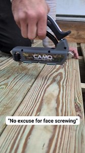 2M views · 5.4K reactions | This little gadget was pretty awesome and it helped us keep a very tight gap between these boards. And then you don't have to worry about the face screws rotting out. Justin or cutting your toes. It was a great thing for this home project. Home improvement project DIY tension tricks for you! #carpentrytips #construction #contractor #deck #tipsandtricks #HomeImprovement #carpentry #tools #builder #diy | Your Favorite Contractor | Facebook
