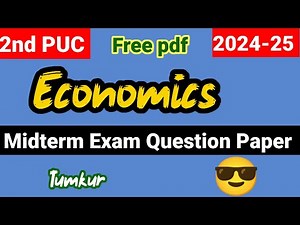 2nd PUC Economics Midterm Question Paper 2024 kseab