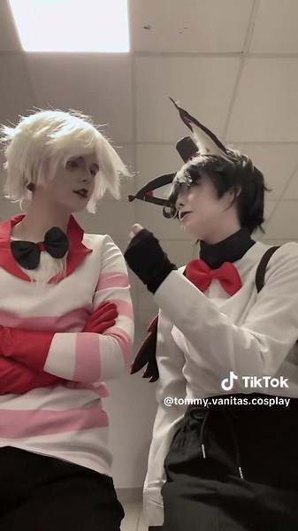 Huskerdust and Angel Dust Cosplay Interaction