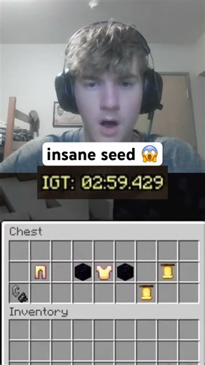 insane seed 😱 #minecraft #speedrun #shorts