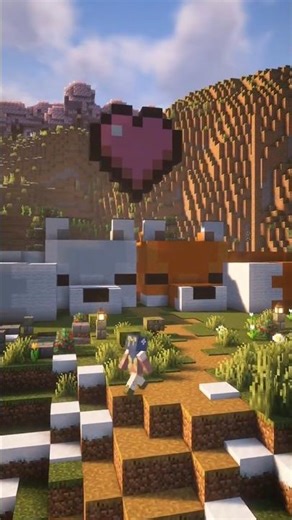 minecraft duo fox house build🦊 tutorial on my channel #minecraft #minecraftbuilding #minecraftshorts