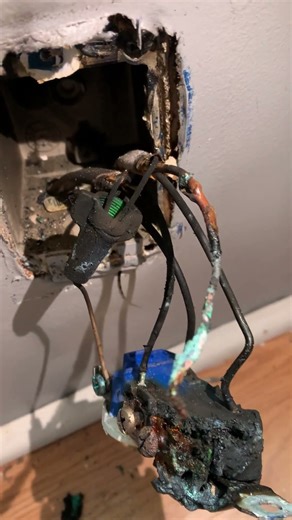 Years of condensation #electrical #electricalhazards #dangerous