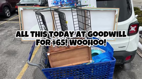 Shop with me! I got a cart full at Goodwill for $65!! I love to up-cycle for my Painted Furniture Boutique, Rustic Rehabs in Menomonee Falls, WI. Check it out! Join my page for thrift trips, furniture flips and paint tips galore! Click rusticrehabs.com to shop! | Rustic Rehabs