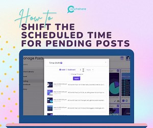 Did you know you could edit the timing on a post or multiple posts at once with the Time-Shift feature? If you scheduled a party and need to change the start time for the entire party schedule, the Time Shift by CinchShare feature will help you do this in seconds! 🙏 Add or Subtract any amount of minutes, hours or days to an entire party in one click. Have you ever had the need to reschedule party posts you had already set up? How excited are you to know you'll never have to change one post at a