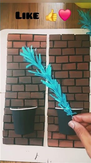 🤔today I made a wall hanging craft from waste material ❤️