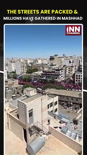 The streets are packed & millions have gathered in Mashhad