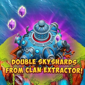 Captain, we proclaim the Double Skyshards week! FOR 7 DAYS ONLY, till May 14, you'll be gettin' DOUBLE Skyshards from your Clan Extractor. And remember: the higher the level of your Clan Extractor, the more Skyshards you get. So, upgrade it by completing the Power Core clan task for maximum profit! | Survival Arena