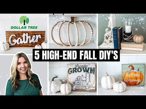 5 FALL HIGH-END DOLLAR TREE DIY's - DIY HOME DECOR IDEAS!