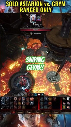 Solo Astarion Melts Grym (No Hammer) #shorts #bg3