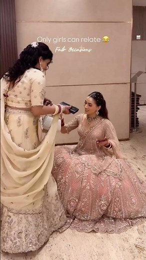 Bride Sits on her Lehenga | Bridal Lehenga | Wedding Dress | Wedding Fun | Beautiful Bride | Outfits