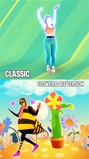 All About That Bass - Classic VS Flower & Bee Version #justdance #meghantrainor