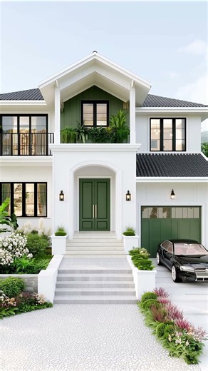 Luxury Two Story House Design with Timeless Contemporary Style #dreamhome #housedesign #architecture