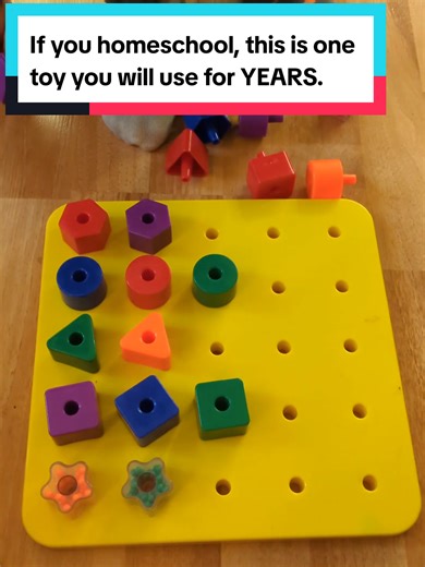 One toy, so many learning stages. This is why it’s a staple in for homeschooling. Right now my son is learning how to make patterns. In the future we can move into things like multiplication, division, graphing, sequencing, and problem-solving—all with the same board. No screens, no batteries, just open-ended learning. You can find it on my Amazon page. The link is in my bio or shoot me a message and I can send you a link. #Homeschool #HomeschoolLife #HomeschoolingMom #LearningThroughPlay #educa