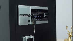 Fingerprint Safe Box Fireproof Waterproof, 2.6 Cub Security Home Safes with Fireproof Bag, Biometric Gun Safe Lock Box with Digital Touch Screen for Office Hotel