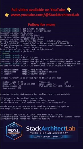 Set Up GitHub Runner Fast ⚡ | Azure VM Commands Only