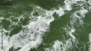 Dirty rivers are polluted by industrial waste, rivers become foamy and smelly