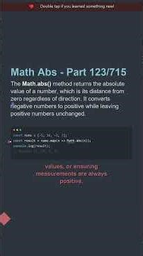 ⚡ Math Abs Method - Part 123/715 - FAANG Interview Prep #shorts #javascript