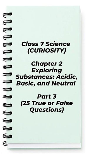 Class 7 Science Chapter 2 | Acids, Bases & Neutralisation |Full Revision 2026| #shortsfeed #science