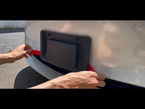 How to mount the front and back license plate holder on Tesla Model 3 *Super easy tutorial*