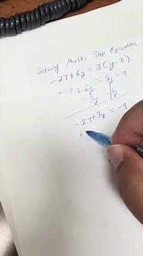 Solving multi steps equations #mathtutorials #maths