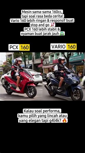 PCX 160 vs Vario 160 ⚡ Mesin Sama, Rasa Beda! Pilih Lincah atau Elegan?
