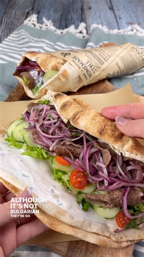 Vesela Asenova| Recipe Creator on Instagram: "The Viral Doner Kebab-it’s a cool way to prepare doner meat, it cooks quicker too! I love doner and I grew up eating them so I had to give this method a try and it was delicious! Thanks for the inspiration @mezemike Ingredients: 2 lbs ground beef 1/2 big yellow onion 2 tbs yogurt 1 tsp salt 1 tsp black pepper 1/2 tsp paprika 1/2 tsp coriander 1/2 tsp garlic powder 1/4 tsp cinnamon Yogurt Tahini Sauce 1 cup yogurt 3 tbs tahini 2 garlic cloves 1/2 lemo