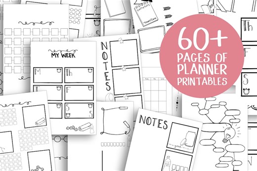 Printable Planner Inserts Digital Planner Daily Planner Weekly Planner Monthly Planner 2026 Cute Productivity Planner Templates Download - Etsy