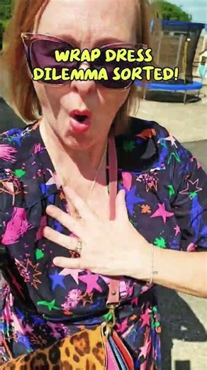 Wrap Dress Dilemma? Try This! 👗✨ #fashionover50