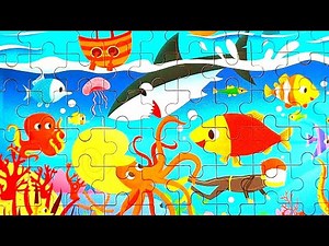 HOW TO SOLVE A PUZZLE | JIGSAW SEA ANIMALS PUZZLE | UNDERWATER PUZZLES | ADAJO PUZZLE WORLD