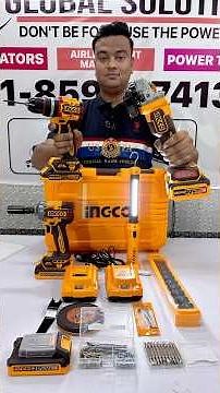 Ingco Cordless 3pcs. Combo-Kit || Cordless Impact Drill + Cordless Angle Grinder + Impact Wrench