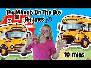 The Wheels on the Bus Go Round and Round Songs - Nursery Rhymes - Miss Katie - Baby Songs