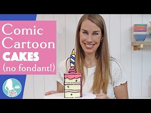 Comic Cartoon Cake with NO FONDANT