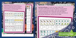 Space-Themed Ten-Frames Number Bonds (Ages 5 - 7)