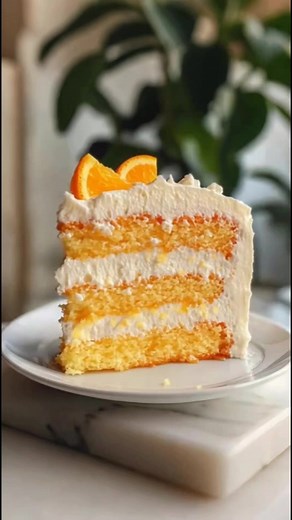 🍊🍰 Luscious Refreshing Orange Creamsicle Cake 🍦🌞 A dreamy dessert that captures the flavor of your favorite childhood creamsicle! Fluffy orange-scented cake layers wrapped in clouds of vanilla-orange whipped cream make this the ultimate refreshing indulgence for spring and summer ☁️✨🍊 ⏰ Prep Time: 30 minutes ⏰ Bake Time: 25 minutes ⏰ Chill Time: 1 hour ⏰ Total Time: ~2 hours 🥄 Ingredients: For the Orange Cake: 🥚 4 large eggs, room temperature 🍬 1 cup granulated sugar 🧈 1/2 cup unsalted 