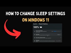 How to Change Sleep Settings on Windows 11