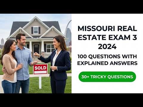Pass The 2026 Missouri Real Estate Exam: 100 Essential Questions And Detailed Answers