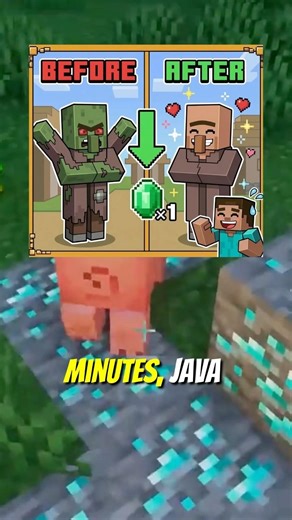 ⛏️ Villager: Cure One Tonight 🌙 #minecraftshorts