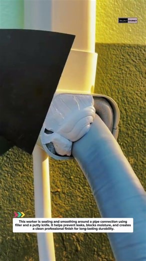 Perfect Pipe Sealing Hack! Clean Finish & Strong Protection 🔧🔥