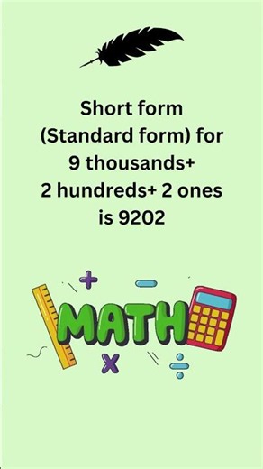 Short form (Standard form) 4 digit numbers Example 2
