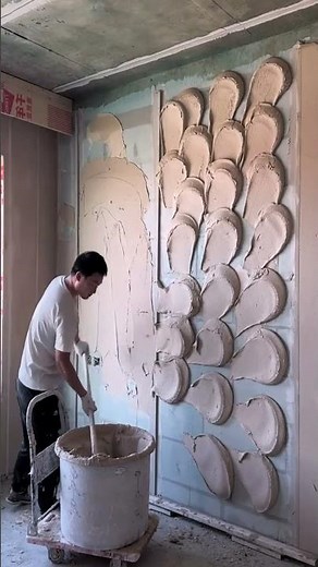 The process of creating decorative wall plaster patterns