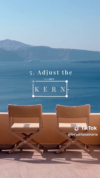 5 tips to make your text pop in your videos 1. Pair different font types together to make it more aesthetic 2. Use combinations of uppercase and lowercase to draw attention to key words 3. Place your text in negative or empty space so it looks cleaner and is easier to read. Avoid placing text over busy elements in your clip. 4. Use colour and contrast to make your text stand out. Using complementary colours makes text really pop. 5. Adjust the kern (space between letters) to make your text easie