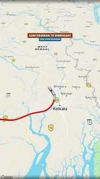 India's Longest Train Journey 😱 | 22503 Vivek Express Kanyakumari to Dibrugarh 🚆 #Shorts