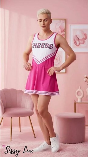 Pink Sissy Cheer School Uniform – Cute Cheerleader Costume for Sissy Boys | Sissy Lux #feminization