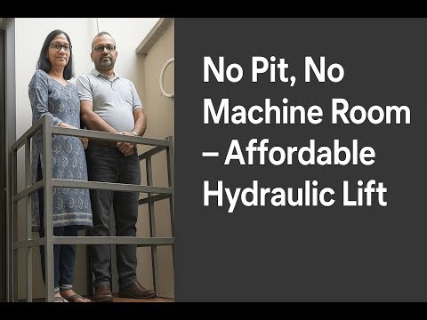 No Pit No Machine Room Hydraulic Lift for a small house! 0812