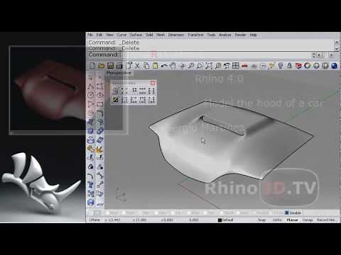 Model the hood of a car with Rhino 4.0