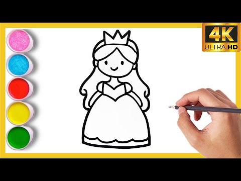 How To Draw A Princess Step By Step 👸 Princess Drawing Easy // Toodlers art