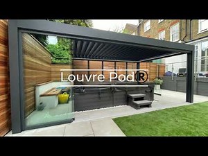 Aluminium Pergola with Glass Sides (UK Installation by Open Space Concepts)