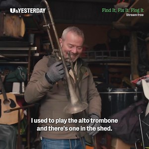 Simon's not one to toot his own horn but how about a trombone? 🎺 Watch Series 8 of Find It, Fix It, Flog It exclusively on U&Yesterday and stream free on StreamOnU | U&Yesterday